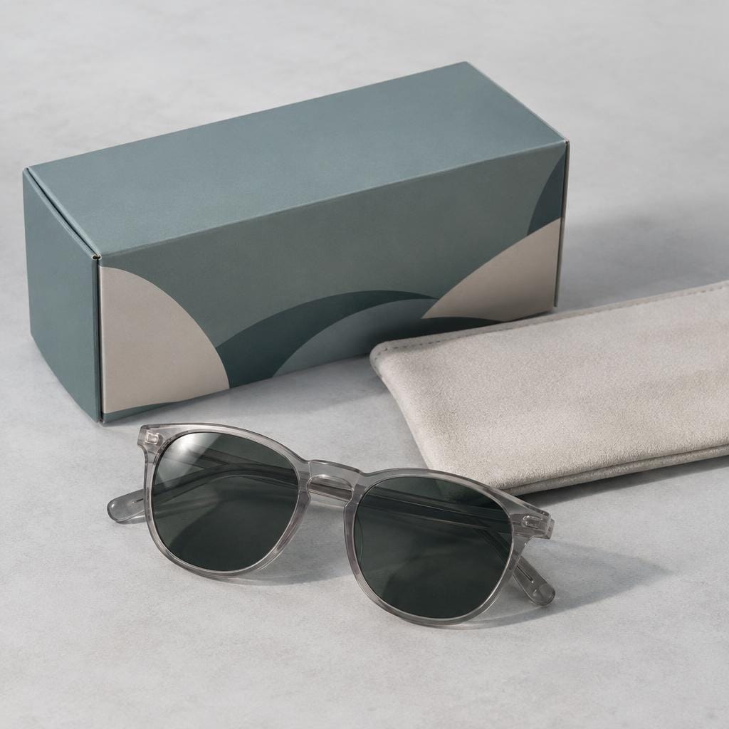 Bao bì sản phẩm mắt kính Lumi Eyewear chính hãng